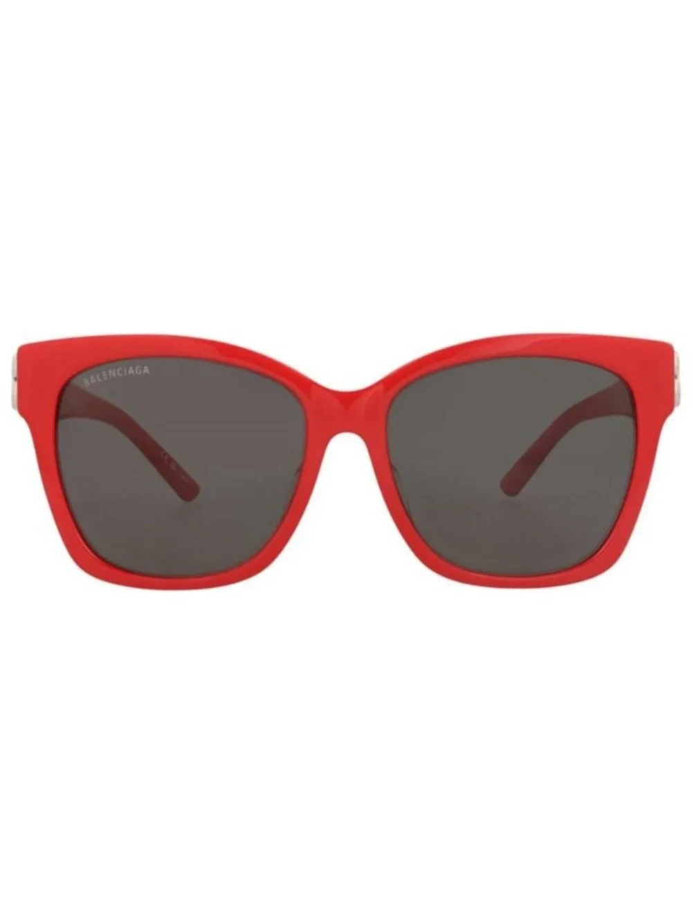 New Balenciaga Womens Cat Eye Red Silver Grey Fashion Designer Sunglasses